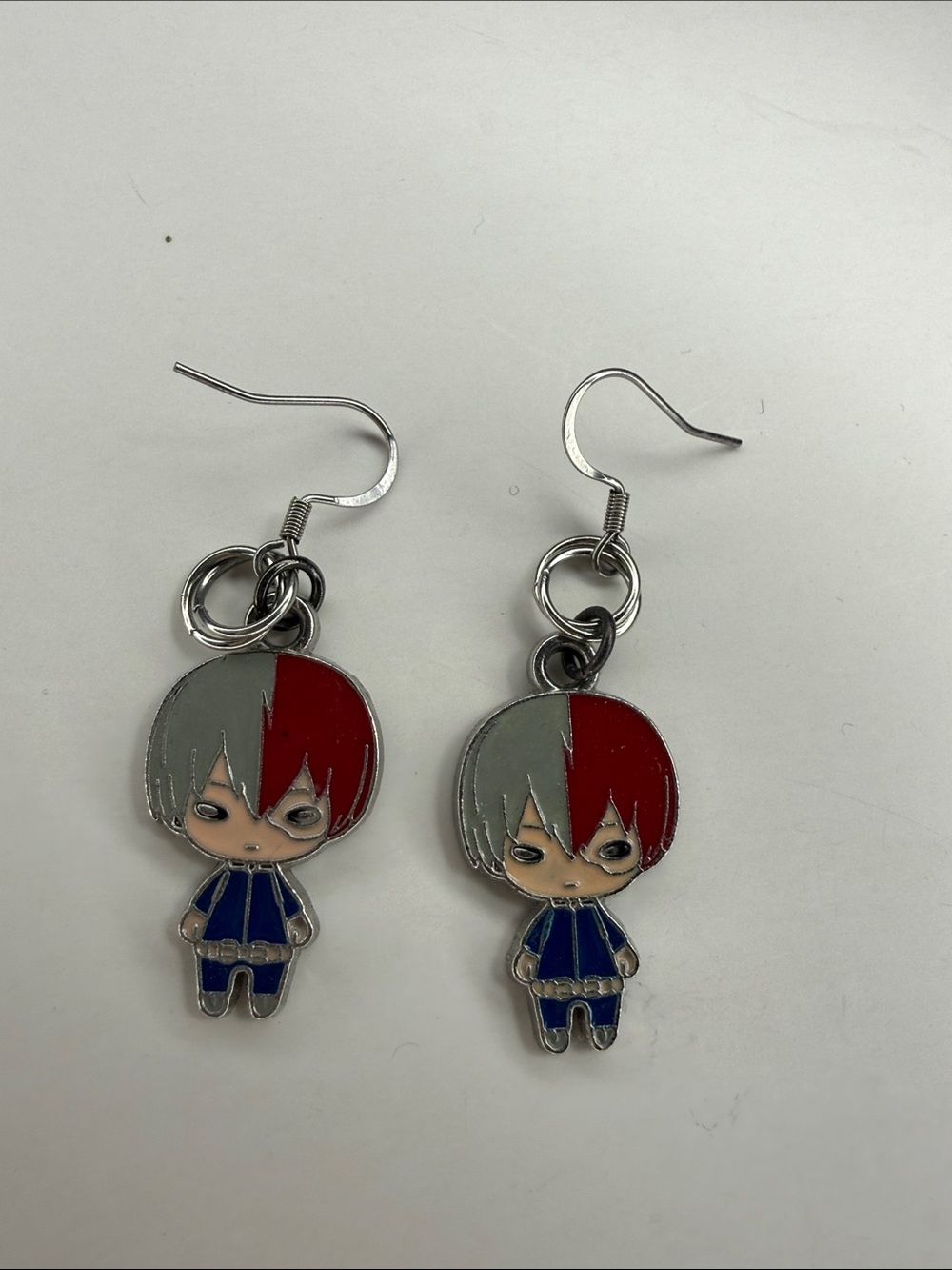 My Hero Academia Shoto Todoroki Chibi Dangle Earrings.
